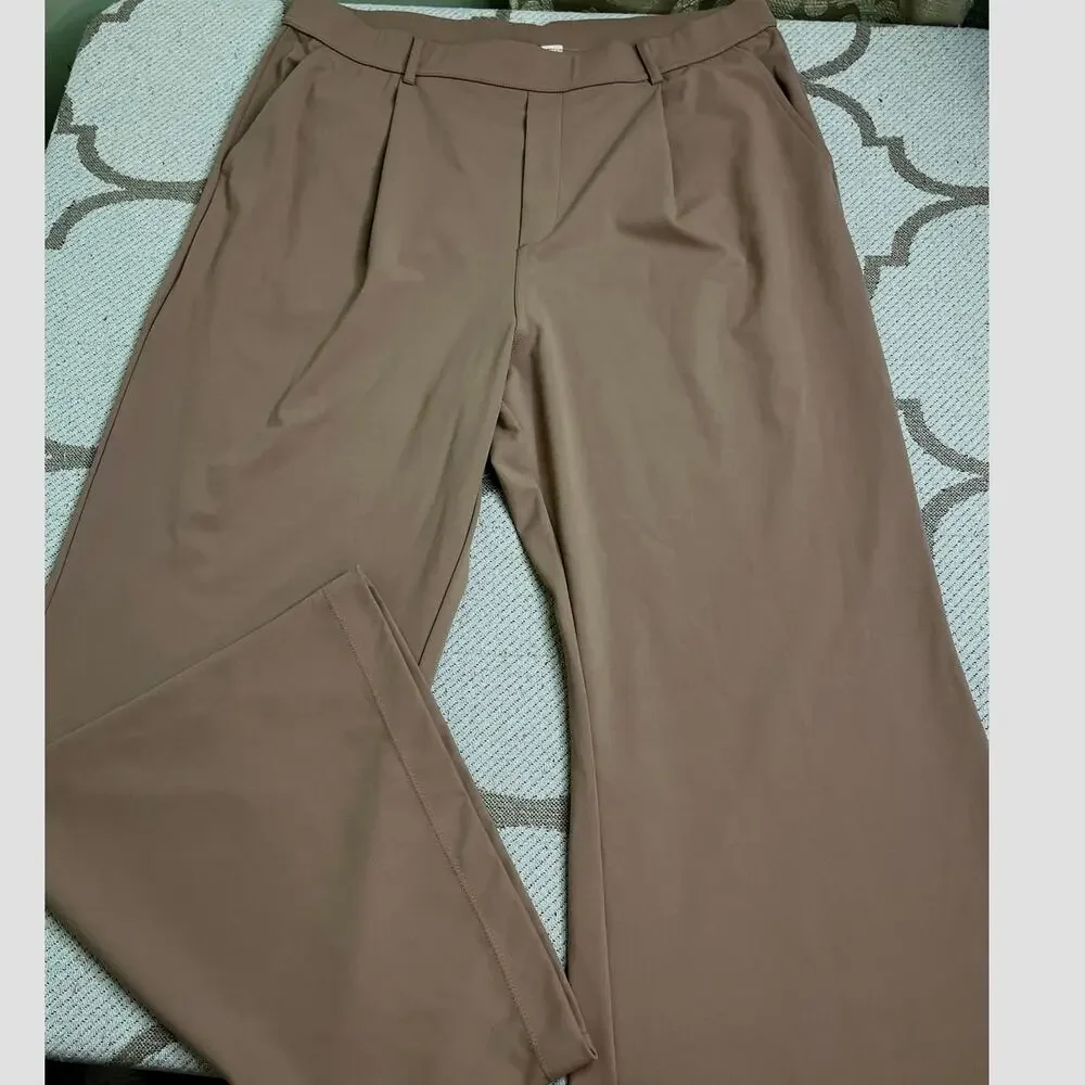 Halara Flex DayStretch High Waisted Pull On Pocket wide Leg Work Pants, size XL - Picture 11 of 12